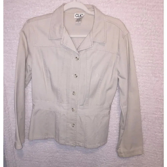 C.L.I.O. cotton tan jacket size 12 READ - Picture 1 of 7